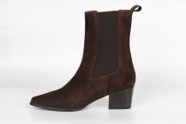 Bottines Femme Reqins Lausanne Velours Marron