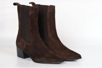 Bottines Femme Reqins Lausanne Velours Marron