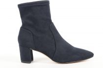 Bottines femme stretch bout pointu Fugitive Paoli velours Marine