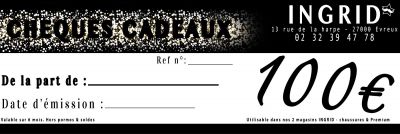 CHEQUE CADEAU d\'une valeur de 100�