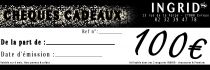 CHEQUE CADEAU d\'une valeur de 100