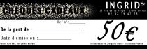 CHEQUE CADEAU d\'une valeur de 50
