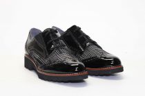 Derbies Femme Fugitive Cyroco Vernis Noir / Wales