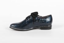 Derbies Femme Fugitive Herne Crolief (Vernis crack) Navy