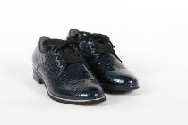 Derbies Femme Fugitive Herne Crolief (Vernis crack) Navy