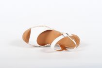 Espadrilles Compensées Femme Toni Pons Sia Cuir Blanc