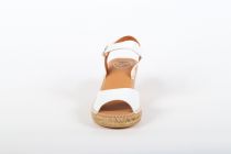 Espadrilles Compensées Femme Toni Pons Sia Cuir Blanc