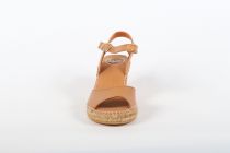 Espadrilles Compensées Femme Toni Pons Sia Cuir Cuiro ( Camel)