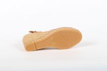 Espadrilles Compensées Femme Toni Pons Sia Cuir Cuiro ( Camel)