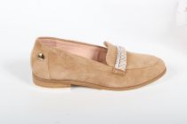 Mocassins femme Fugitive Heko Compo Velours Camel