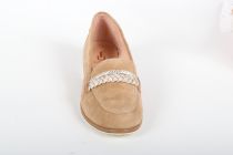 Mocassins femme Fugitive Heko Compo Velours Camel