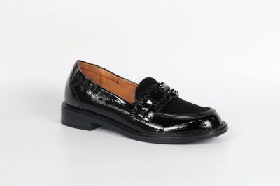 Mocassins Femme Mamzelle Berca Patent Noir