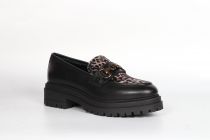 Mocassins Femme Nero Giardini Nero Léopardo