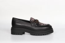 Mocassins Femme Nero Giardini Nero Léopardo