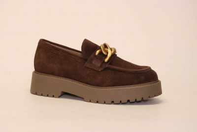 Mocassins Femme NeroGiardini I305110D/305 Velour castagno