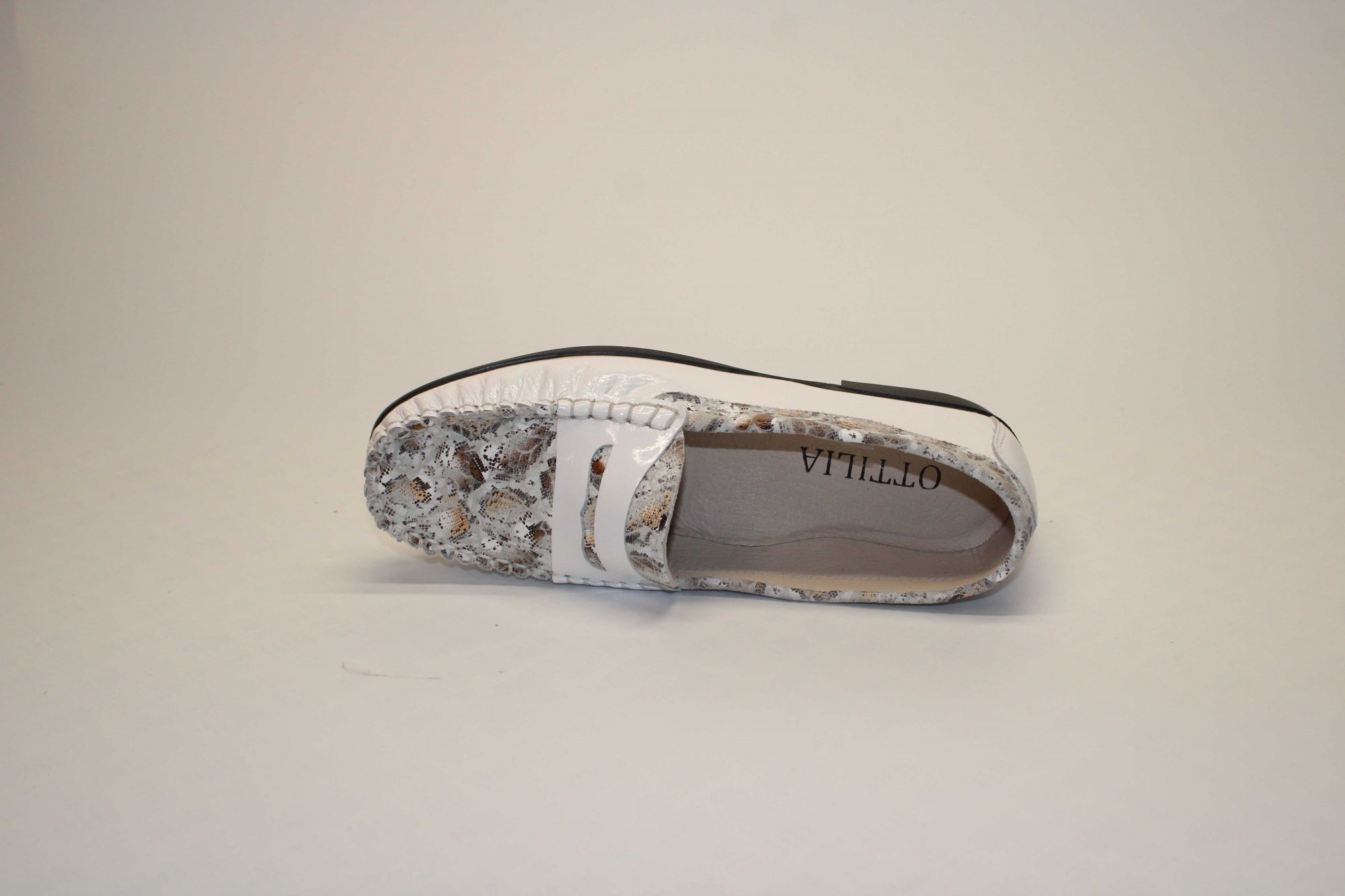 Mocassins Femme Kickers Deck Loafer En Cuir Blanc - Taille 39, Confort Ville, à Enfiler