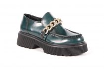 Mocassins femme Paoyama HAYA Abrasivato Verde