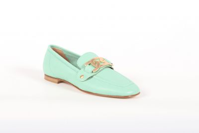 Mocassins Femme SP08 Mina Bottolato Verde ( cuir grain� Vert d\'eau)