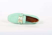 Mocassins Femme SP08 Mina Bottolato Verde ( cuir grainé Vert d\'eau)