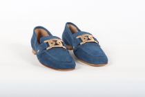 Mocassins Femme SP08 Mina Camoscio Blu (Velours Bleu)