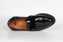 Moccassins Femme Fugitive Cycluz Vernis Noir