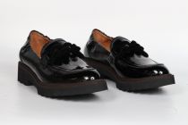 Moccassins Femme Fugitive Cycluz Vernis Noir