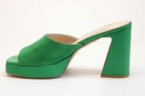 Mules Femme à talon Lara May 780 Camoscio Verde