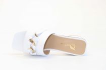 Mules Femme Qootum 13420 Monaco Blanc