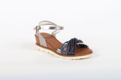 Sandales compens�es Femme Lune et l\'autre Adalgisa Navy Simli Dark Plata