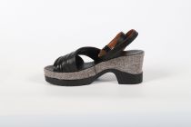 Sandales Femme Compensées Lune et l\'autre Anabella cuir noir