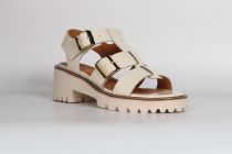 Sandales Femme Fugitive Boval Patent Blanc