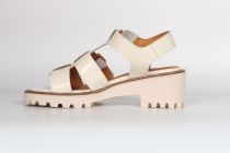 Sandales Femme Fugitive Boval Patent Blanc