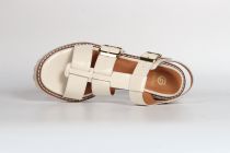 Sandales Femme Fugitive Boval Patent Blanc