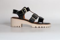 Sandales Femme Fugitive Boval Patent Noir