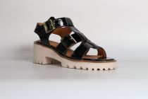 Sandales Femme Fugitive Boval Patent Noir