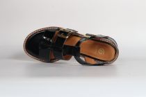 Sandales Femme Fugitive Boval Patent Noir