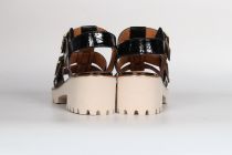 Sandales Femme Fugitive Boval Patent Noir