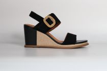 Sandales Femme Fugitive Iroma Chevre Velours Noir