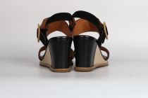 Sandales Femme Fugitive Iroma Chevre Velours Noir