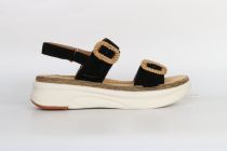 Sandales Femme Fugitive Modek Chevre velours noir