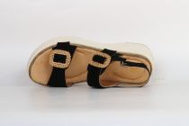 Sandales Femme Fugitive Modek Chevre velours noir
