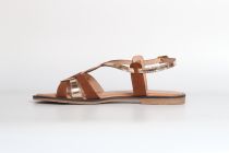 Sandales Femme Les Trop&eacute;ziennes Habby Cognac Or