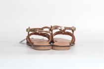 Sandales Femme Les Trop&eacute;ziennes Habby Cognac Or