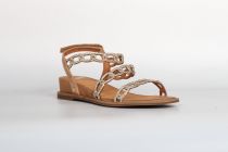 Sandales Femme Mamzelle Omega Velours Biscuit