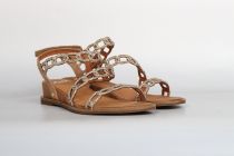Sandales Femme Mamzelle Omega Velours Biscuit