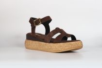 Sandales Femme Reqins Yseult Velours Marron