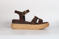 Sandales Femme Reqins Yseult Velours Marron