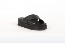 Sandales Mules Femme Elue Par Nous Lahavane Cuir Noir